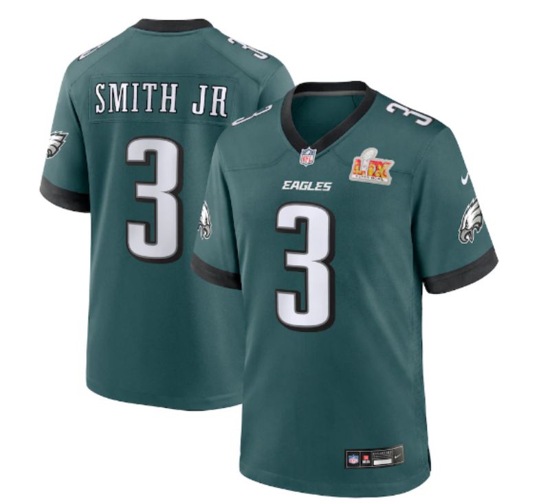 Men Philadelphia Eagles #3 Smith jr Green Second generation 2025 Nike Limited NFL Jersey style 3->philadelphia eagles->NFL Jersey